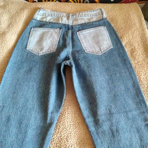 Rue21 Colorblock High-Waist Straight Leg Jeans (Size 4) - Picture 2 of 4
